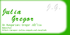 julia gregor business card